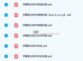 2024 – 2023版初中学霸笔记