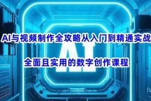 AI视频制作入门到精通实战课：数字创作实用全攻略