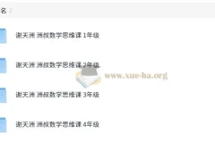 谢天洲洲叔小学数学思维课（1 – 4年级）