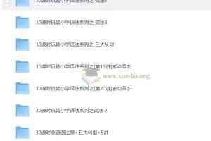 学而思小学1-6年级：30课时学完小学英语语法视频教程