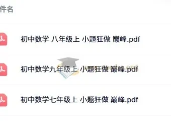 《小题狂做 巅峰版：苏科版7 – 9年级上册数学》