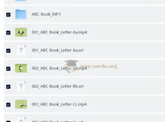 幼儿英语启蒙动画《字母书 ABC Book》（音视频+电子书）