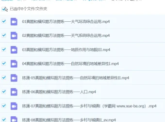 2024高三高考地理：林萧地理春季班课程