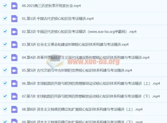 2024高三高考历史：褚润历史秋季班课程