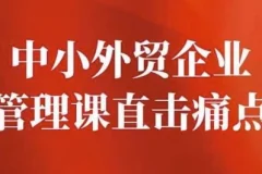 中小外贸企业管理课：直击痛点，提升管理智慧