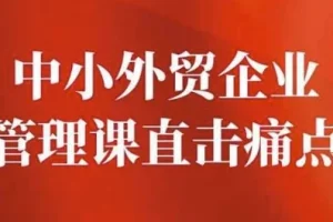 中小外贸企业管理课：直击痛点，提升管理智慧