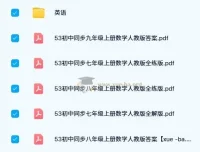 2024版《5·3初中同步》：多学科学习资料