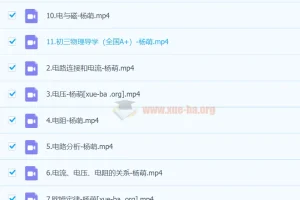2025初三中考杨萌物理秋季上A+暑假课程