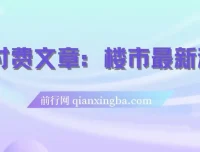 付费文章：楼市最新动向—存量房贷利率调整新机制及普通人优势策略
