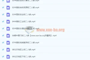 2020 秋季韩剑初二地理（人教）16 讲课程