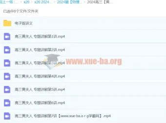 2024高三高考物理：黄夫人物理上部分专题讲解