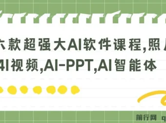 六款强大AI软件综合课程：照片说话唱歌、AI视频与PPT等