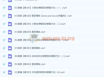 2024高三高考生物张元振秋季班课程