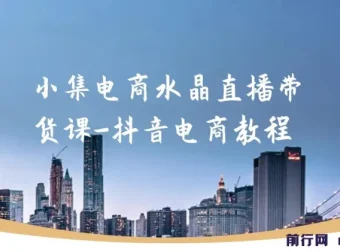 小集电商水晶直播带货课：抖音电商教程