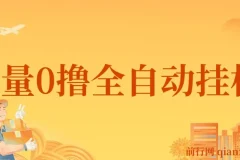 批量0撸全自动挂机网赚项目：通过脚本刷抖音火山版视频获利