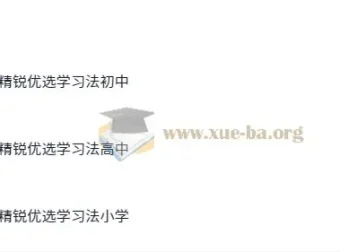 北大精锐优选学习法（小学 – 初中 – 高中版）PDF资源