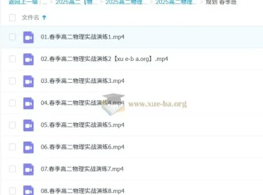 2025高中高二物理 莫荒年物理全年课程（暑假/秋季/寒假/春季）持续更新