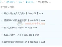 【完结】2024中考语文复习冲刺课程