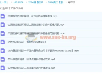 2024潘逸飞高三高考数学寒假班