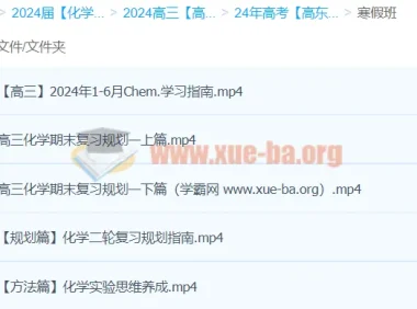 2024高三高考化学：高东辉化学二轮寒假班