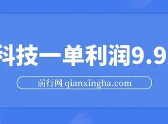 黑科技赚钱玩法：一单利润9.9元项目介绍