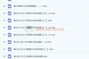 谢欣然2022届高考语文一轮、二轮复习联报课程