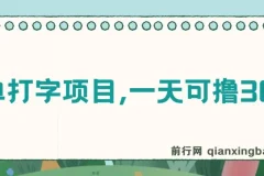 简单打字项目课程：新手可上手的零撸项目
