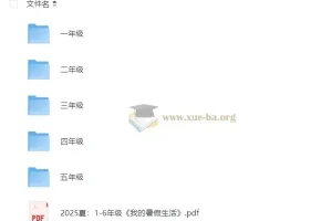 2025年1-6年级《暑假乐学手册》：暑假游记主题作业资料
