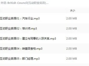 有声书《British Council 互动职业英语》全30集（Joyce 演播）