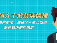 职场人士必备实操课：职场进阶心法课程助你解决职业困惑
