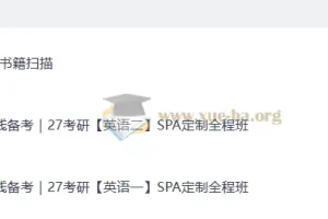 2027考研英语：石雷鹏橙啦SPA定制全程班