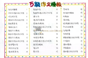130页初高中英语手绘万能作文模板