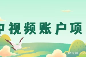 中视频账户项目教程