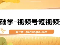 0基础学视频号短视频变现：新人短视频变现课程