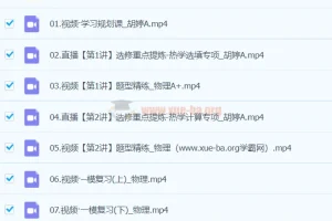 2024高三高考物理胡婷二轮A班春季课程