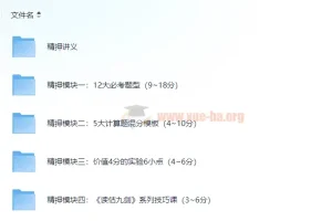 睿叔物理绝密大数据精押课程