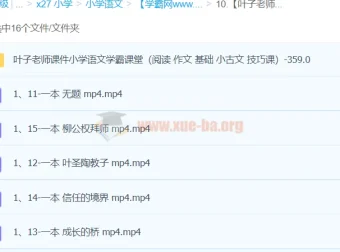 叶子老师小学语文学霸课堂