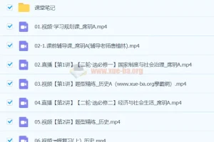 席玥2024高三高考历史二轮精讲春季A班课程