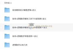 徐伟高中数学解题逻辑课程