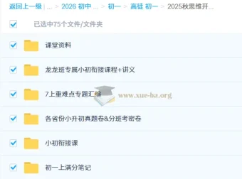 2025秋初中初一数学思维开发7阶周六课程