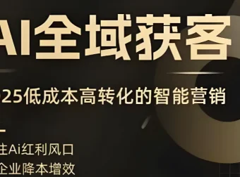 AI全域获客实训营：2025年低成本高转化的智能营销课程