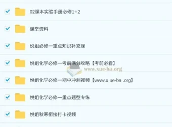 2024 – 2025高一化学马旭悦春季班课程