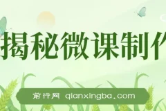 微课制作项目实操教程，AI辅助零成本入门，蓝海副业轻松上手