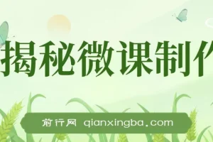 微课制作项目实操教程，AI辅助零成本入门，蓝海副业轻松上手