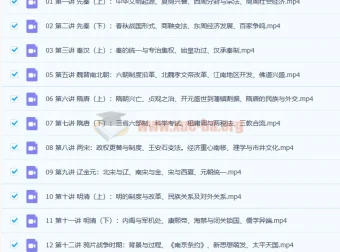 2023高考历史 关也历史 暑假班24讲全