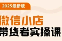 陈奶爸微信小店带货者实操课（2025升级版）——从入门到精通的系统运营指南