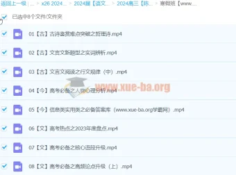 2024高三高考语文 陈瑞春寒假班 系统复习课程