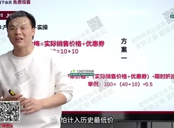 拼多多全店动销4课：逻辑解析、运营策略、付费模型与SOP实操
