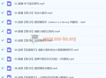 2024高中生物高一邓康尧一轮寒假班课程