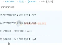 2024中考物理复习冲刺课程合集